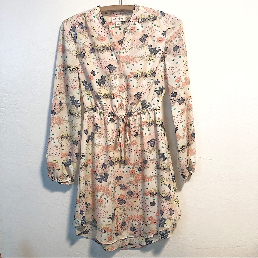 Maison Jules Floral Tie Waist Dress Women’s XS NEW